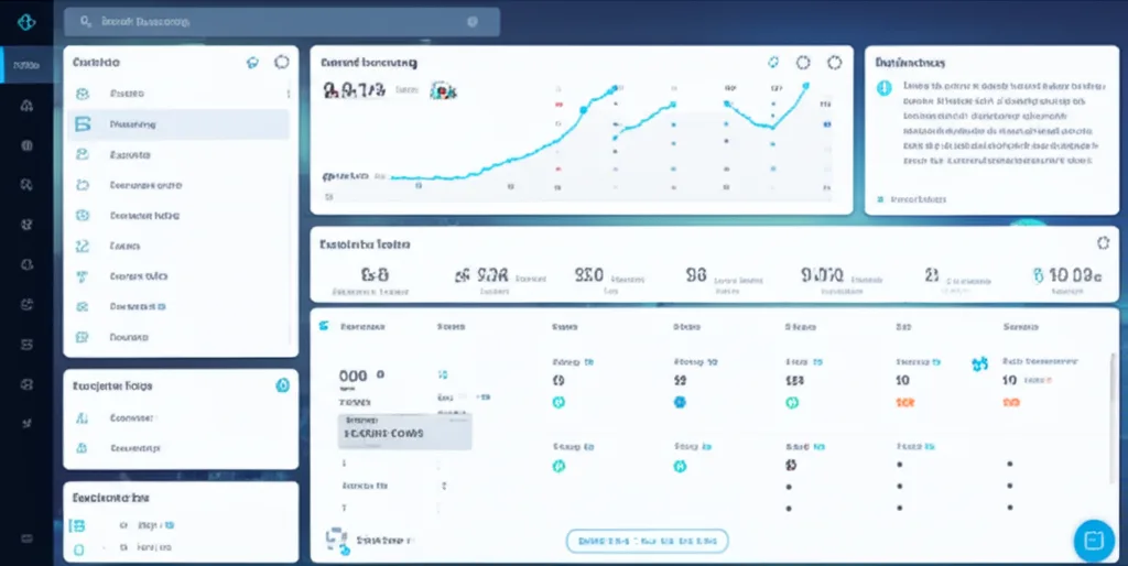 Dashboard d'outils de gestion d'entreprise IA