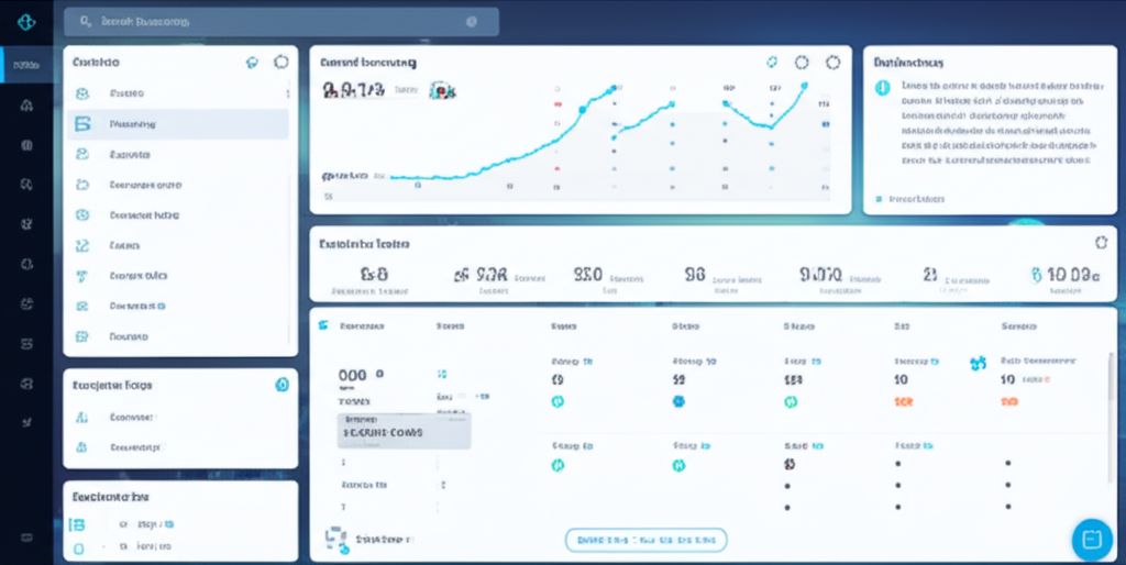 Dashboard d'outils de gestion d'entreprise IA